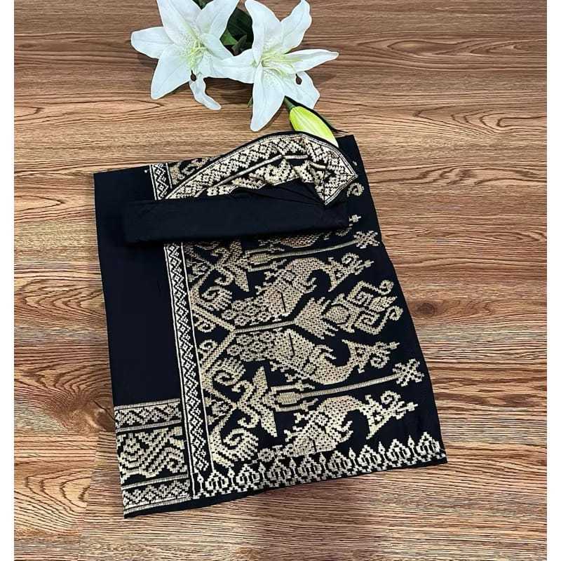 set saput udeng songket bordir kaswari / saput udeng set pria bali