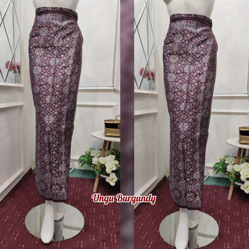 Rok Songket bawahan kebaya Lilit Kain Songket