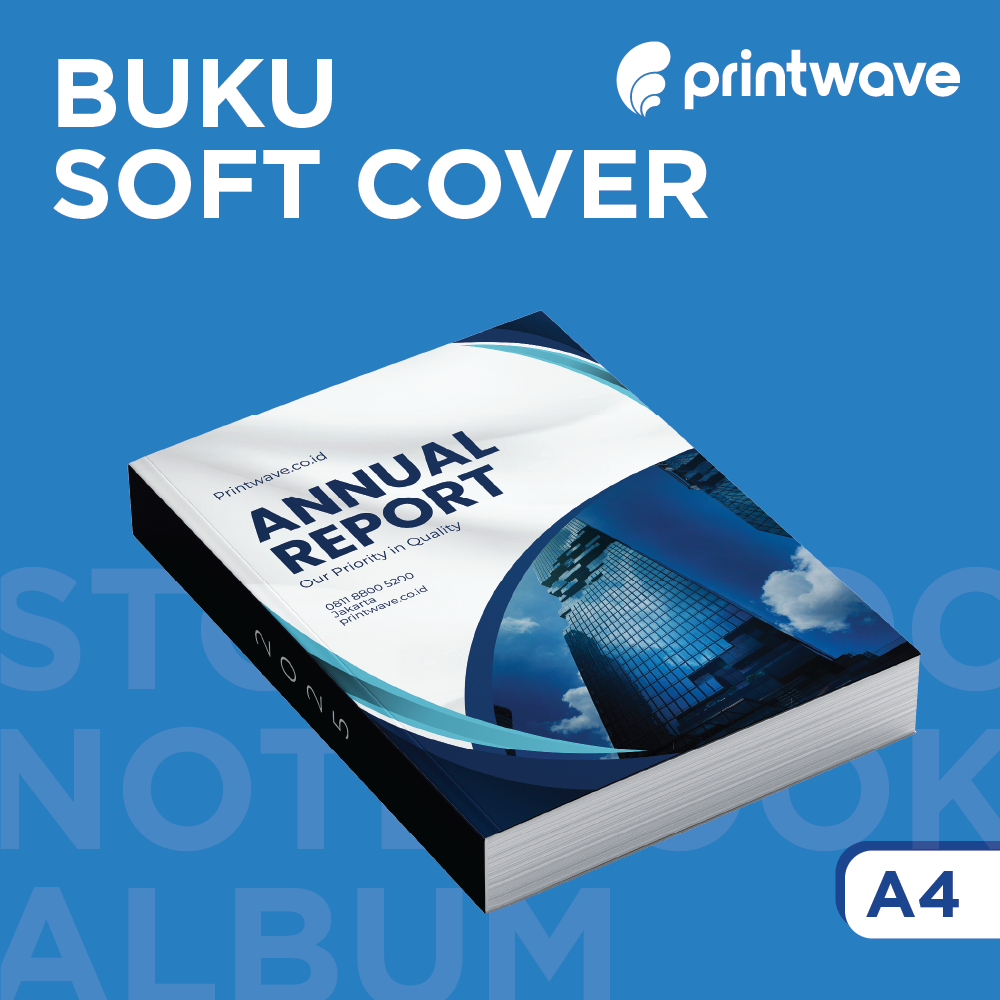 Jilid Buku Soft Cover Premium Custom A4 | Softcover Hot Glue, Hot Melt, Binding, Soft-Cover | Cetak/