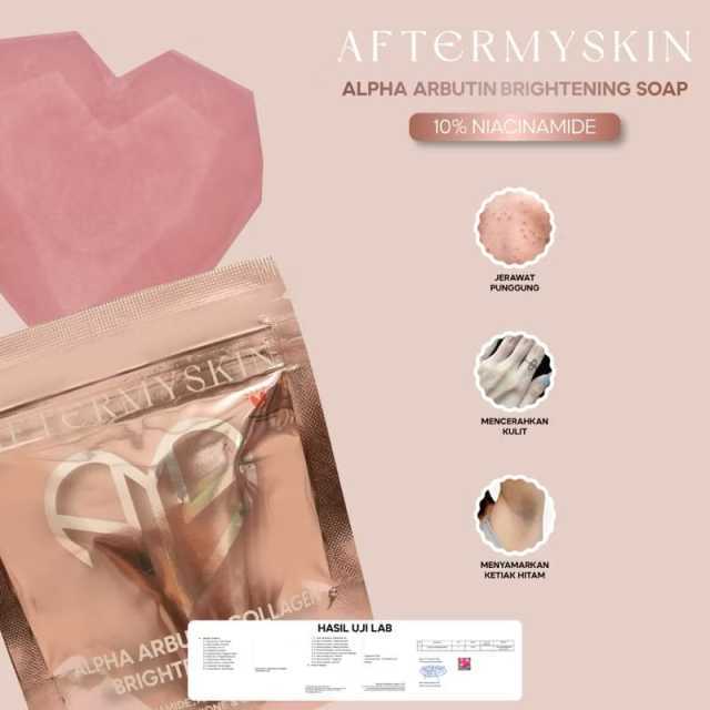 [READY SIAP KIRIM] AFTERSKIN Alpha Arbutin Brightening Soap by Afterskin | Sabun Love Afterskin | AF