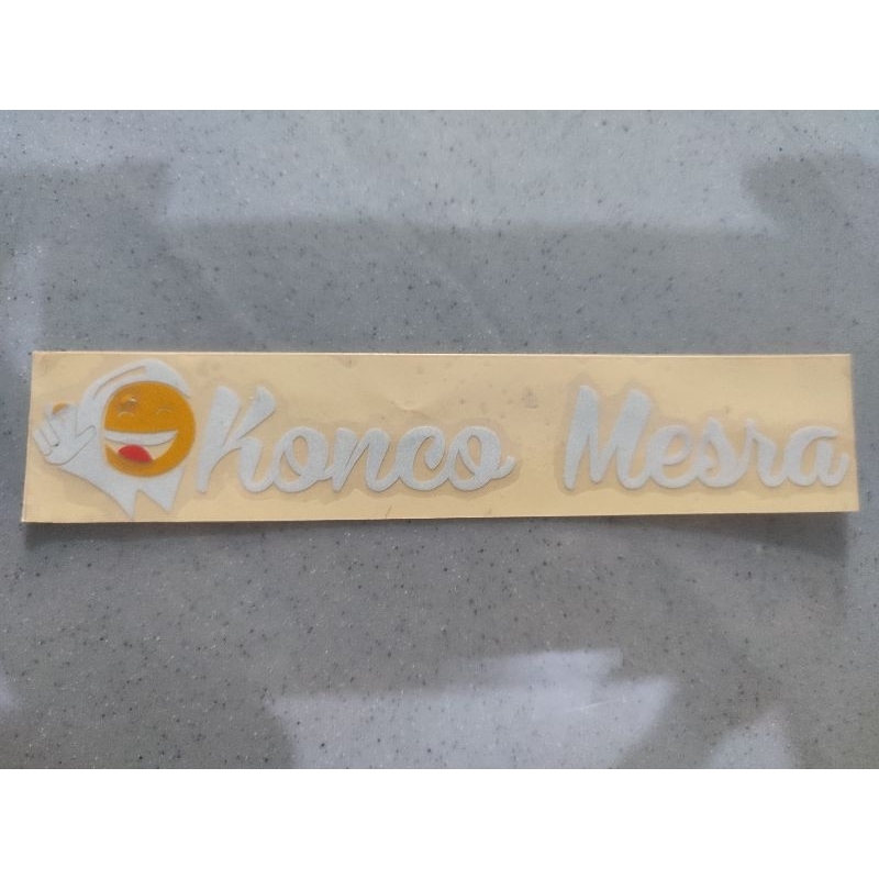 

stiker konco mesra putih