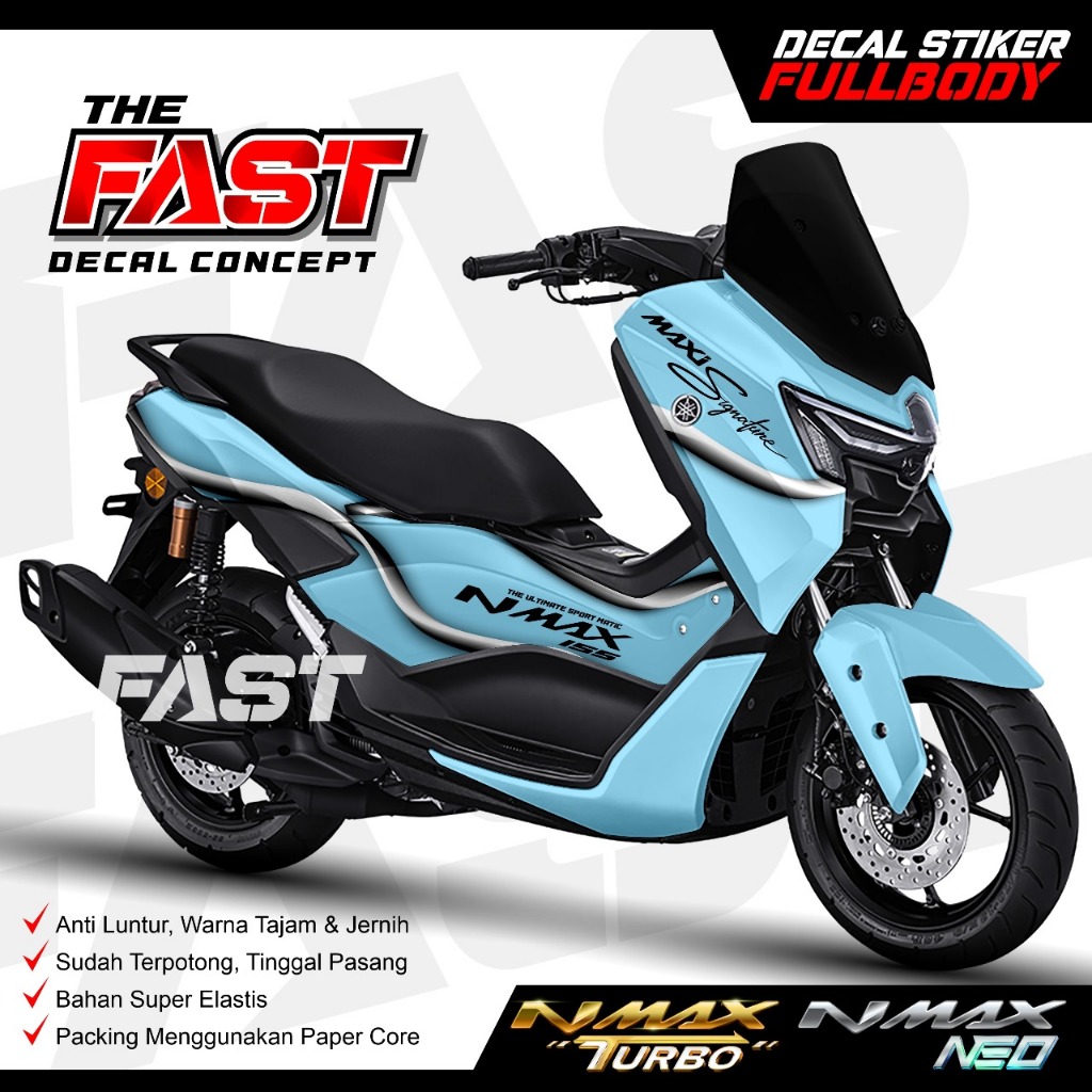 (ANTILUNTUR) Stiker Decal Motor NMAX TURBO -NEO 2024 Full Body tertutup motif keren striping nmax de