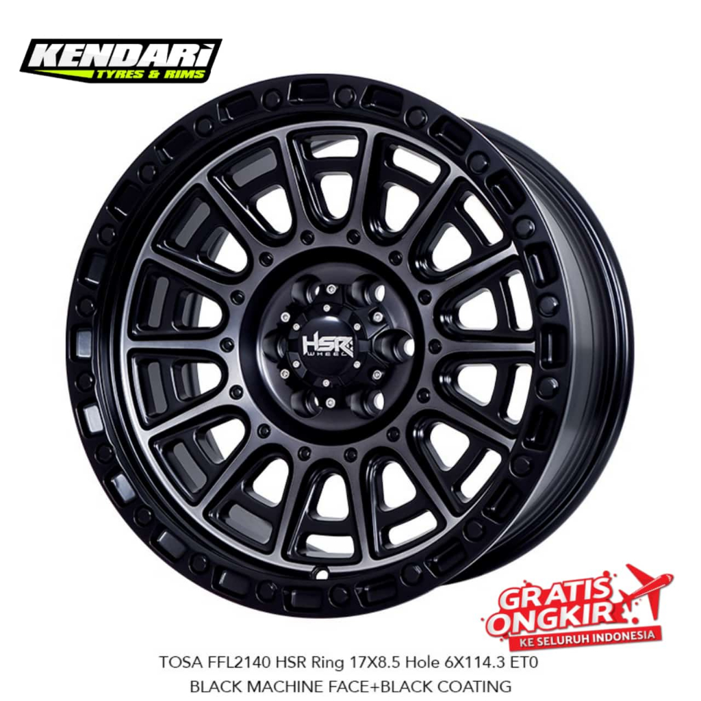 Velg HSR OFFROAD Type TOSA Ring 17 Untuk Mobil Navara R17 Pcd 6X114,3