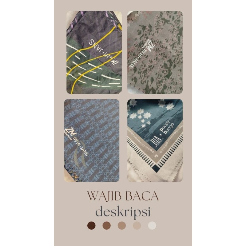 Kerudung Hijab Segiempat Zaskia Mecca ZM BIA Rijek/Defect