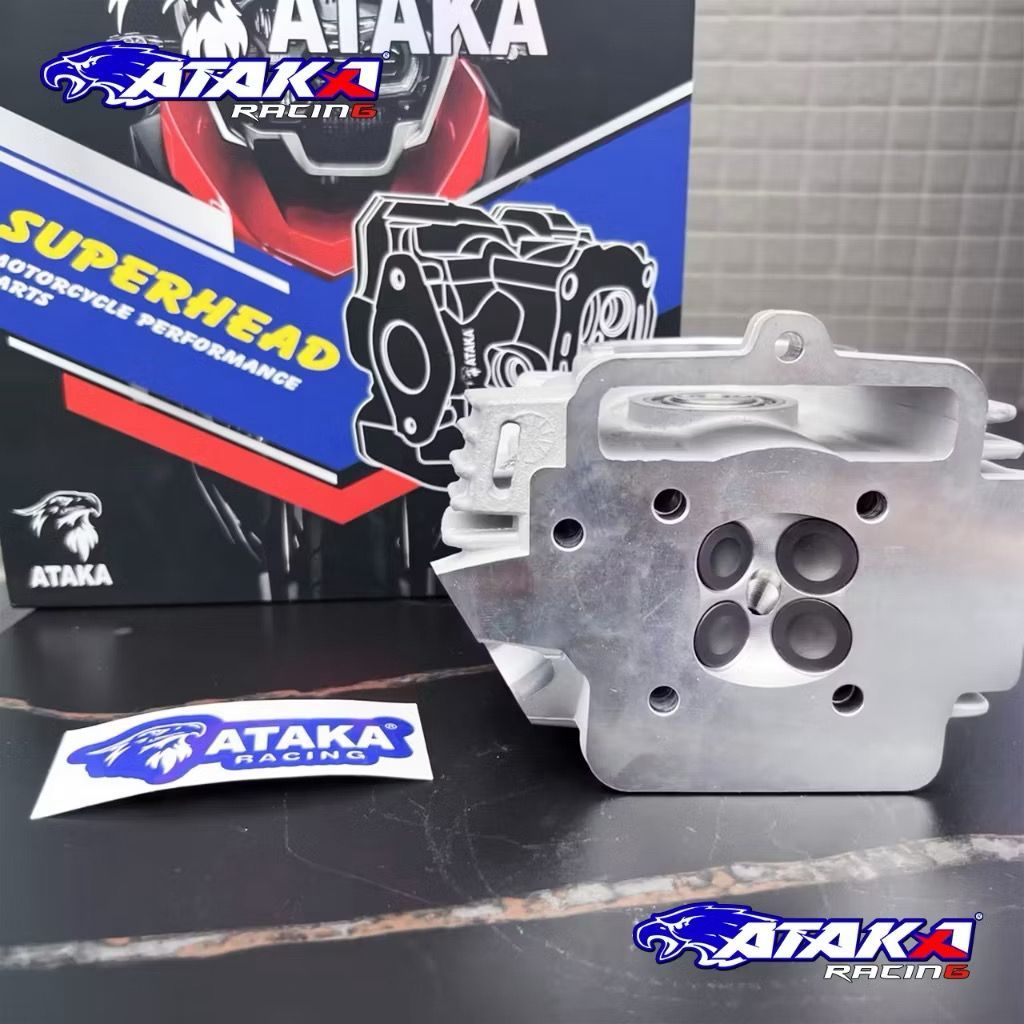 ATAKA RACING Super Head Porting CNC 4 Klep Grand Win 100 Prima Supra X Revo Lama Legenda Cylinder He