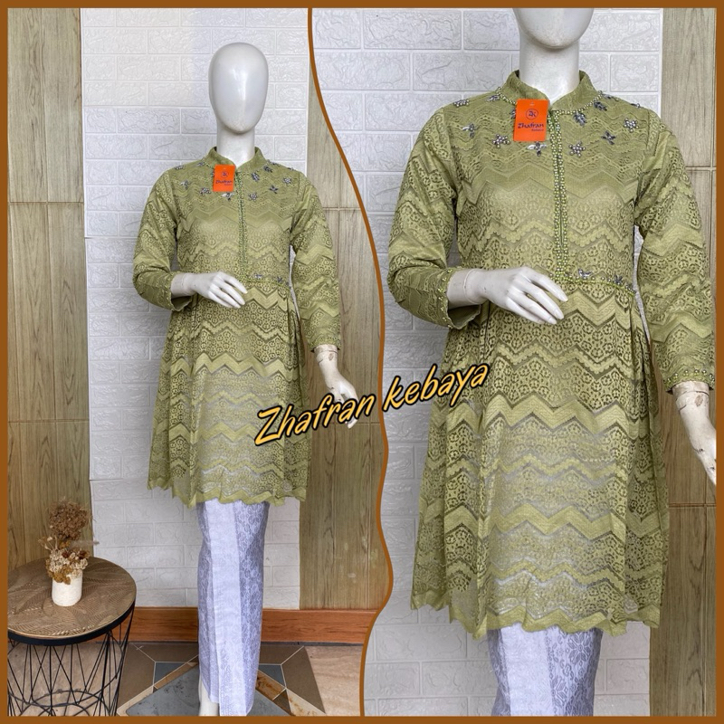 Kebaya tunik pita payet tunik brukat modern payet premium (tps)