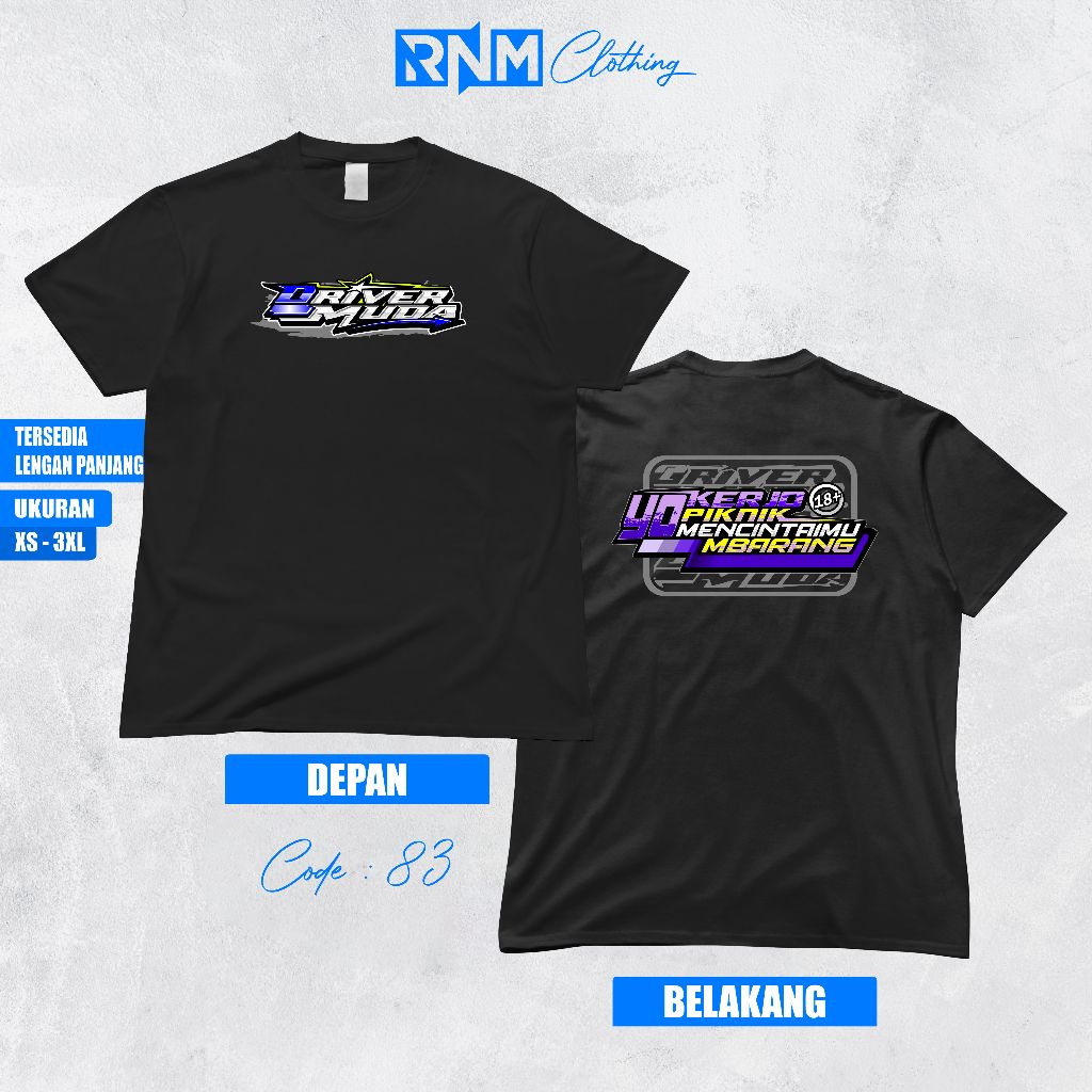 SABLON KAOS KATA-KATA DRIVER MUDA