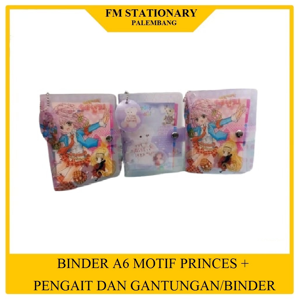 

Binder A6 Motif Princes + pengait dan gantungan/Binder kecil
