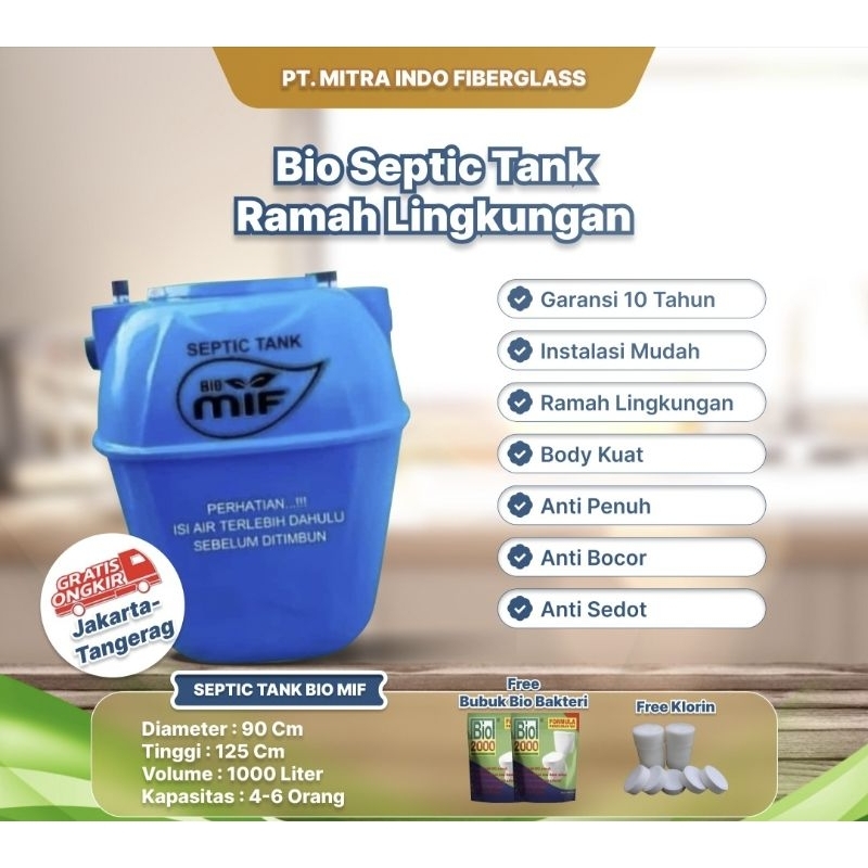 septic tank 1000 liter bio mif