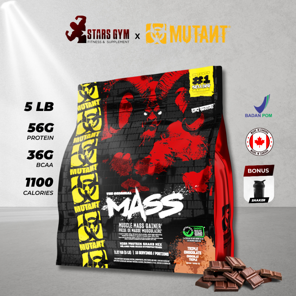 Mutant Mass 5lbs Weight Gainer BPOM Suplemen Gym