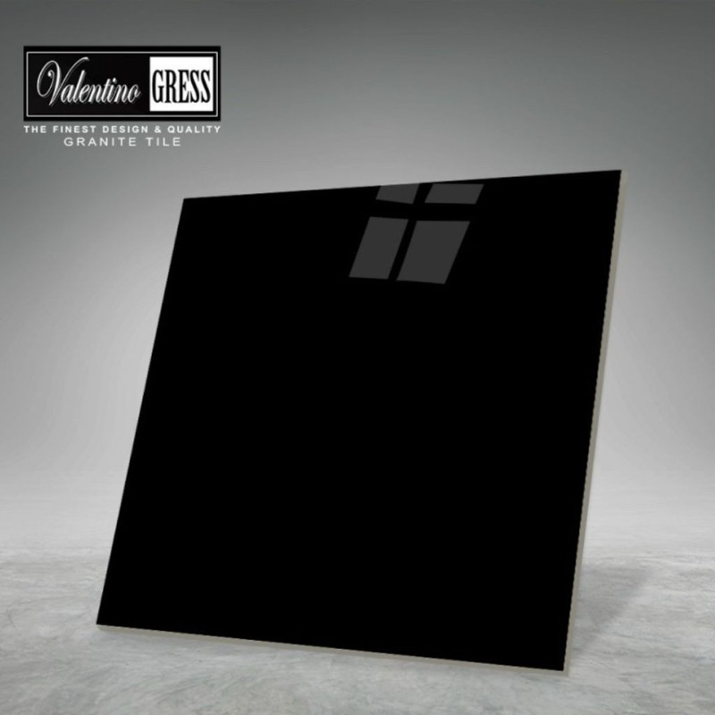 Granit 100x100 Valentino Gress Pure Black | Glazed Polished