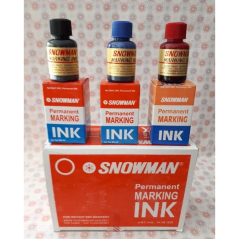 

Refill Tinta Snowman Permanent MIG-20 / tinta spidol permanent