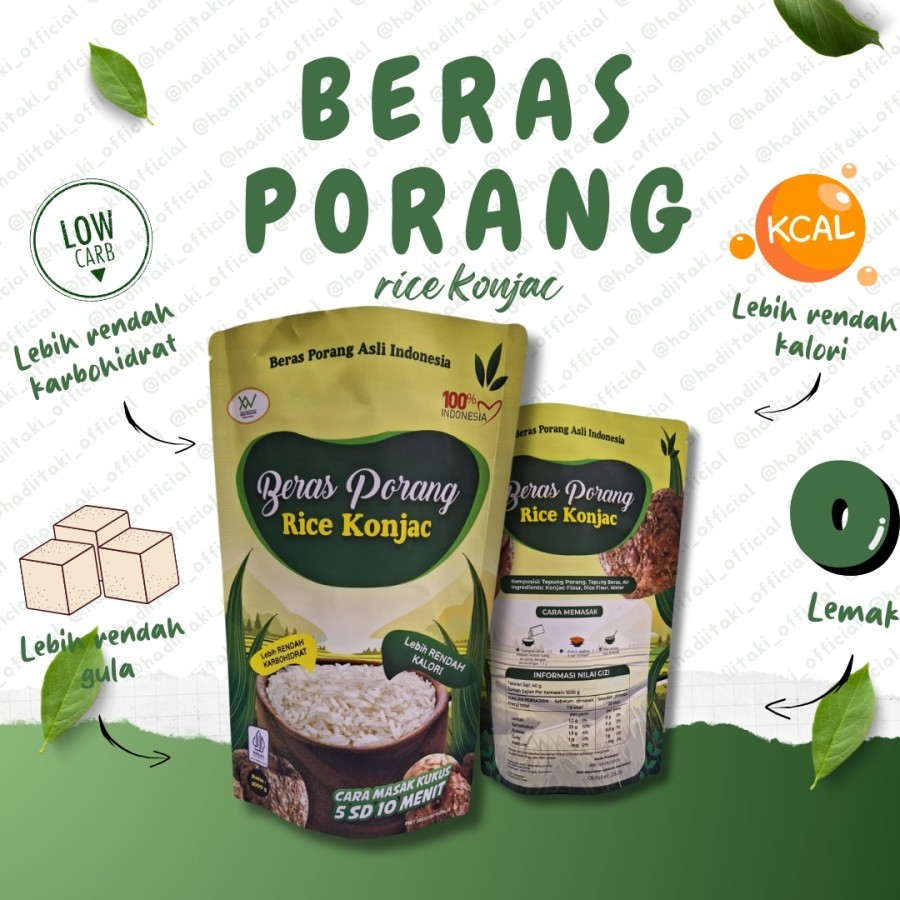 

Beras Porang Rice Konjac 1kg - Shirataki / Konjac Rice