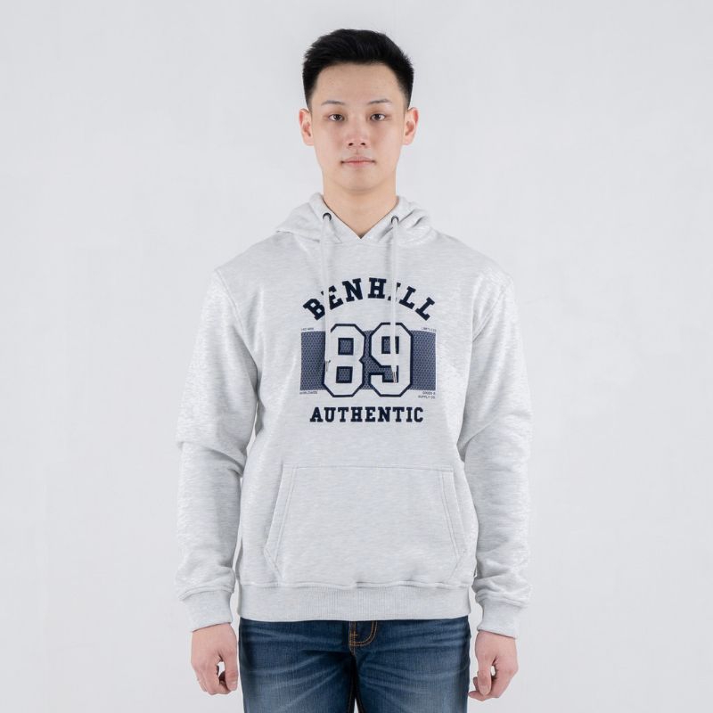 Benhill authentic Hoodie grey unisex jaket pria jaket wanita