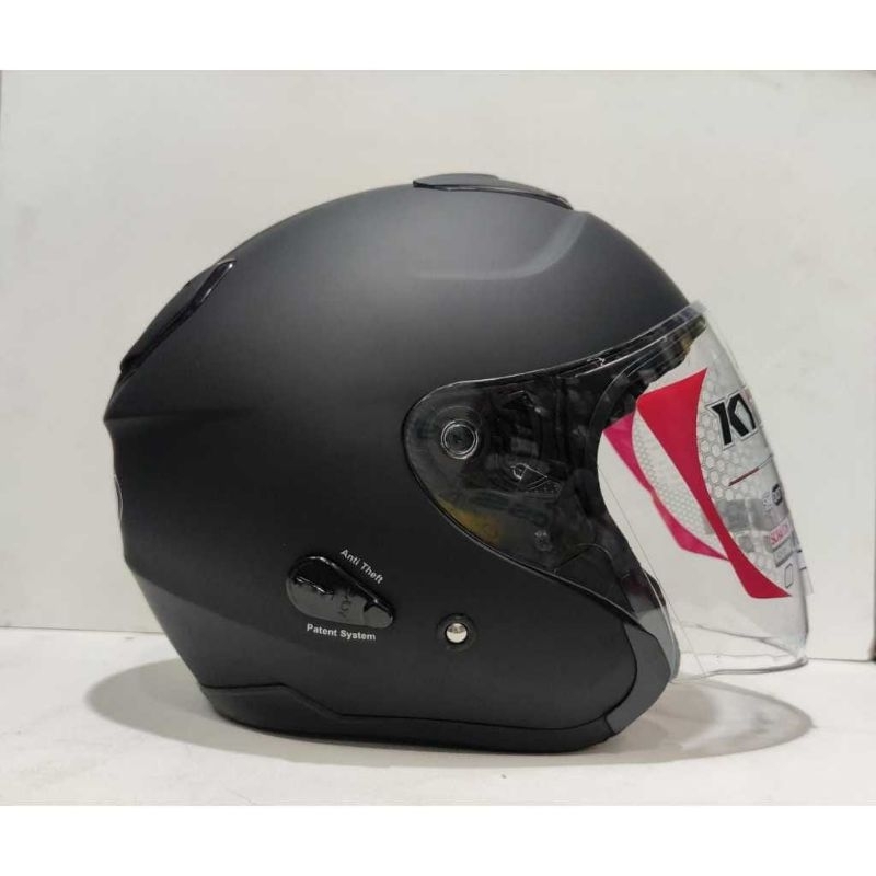 Helm KYT Kyoto Hitam Doff