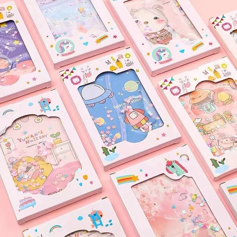 Stationery - Notebook Glitter Motif Kartun Korea Lucu Buku Diary Buku Tulis