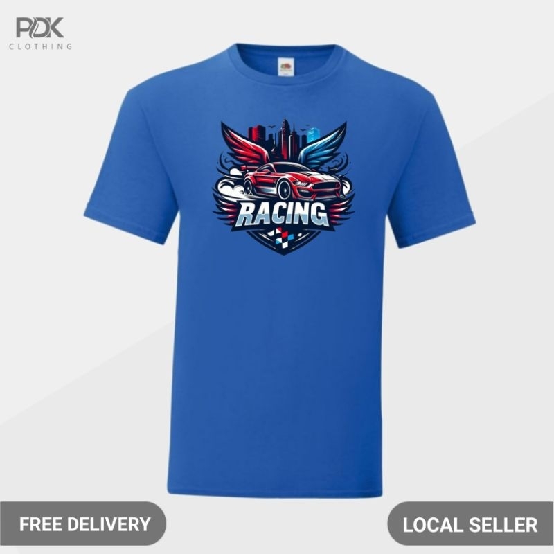 Kaos Pria Baju Balap mobil desain