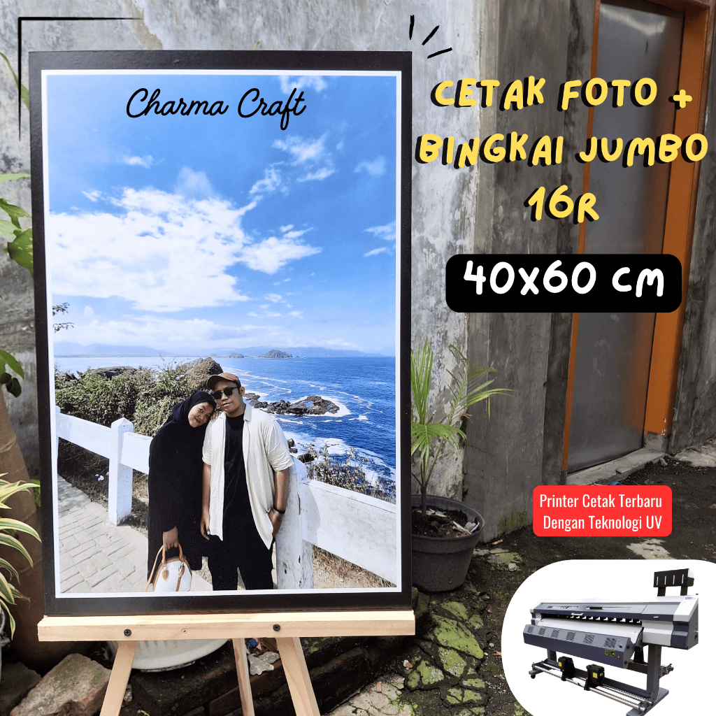 CETAK FOTO MDF 6MM UKURAN 16RS 40X60cm JUMBO COCOK UNTUK WEDDING