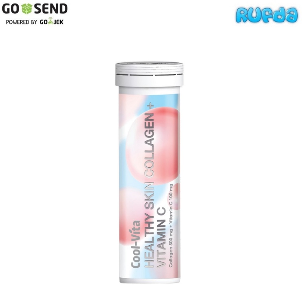 Cool-Vita Effervescent Tablet Collagen dan Vitamin C Suplemen Kolagen Kulit Sendi Halal Coolvita