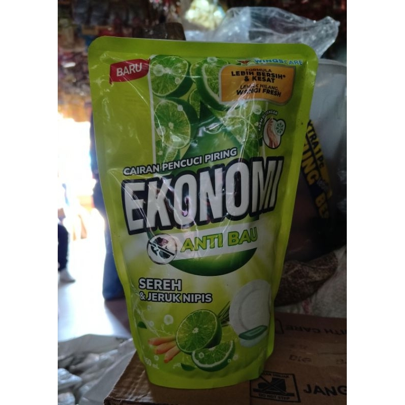 Sabun Cuci Piring EKONOMI 650 ml | Ekonomi Sabun Pencuci Piring Refill Pouch | Sereh & Jeruk Nipis