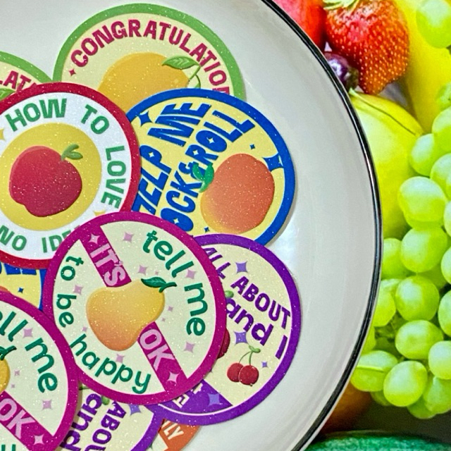 

DAY6 Fruit Label Song Lyrics Sticker | Stiker Diecut Glitter