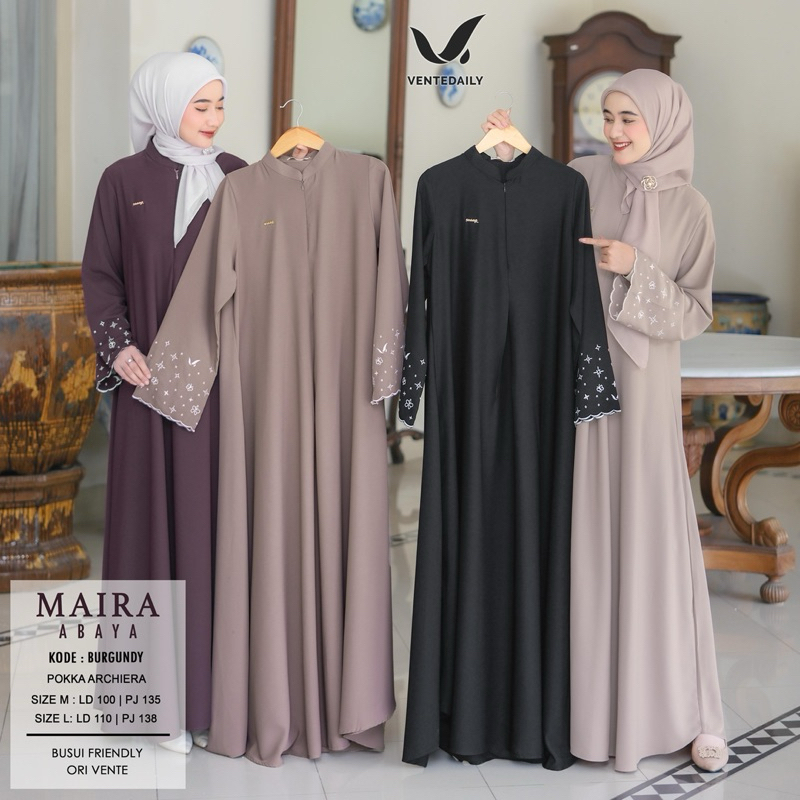 MAIRA ABAYA BY VENTEDAILY / TURKY ABAYA BORDIR / AZNA ABAYA