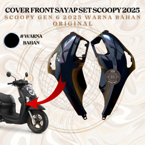 Cover Front Sayap SET Kanan-Kiri Scoopy Gen 6 (2015) Warna Bahan-Original