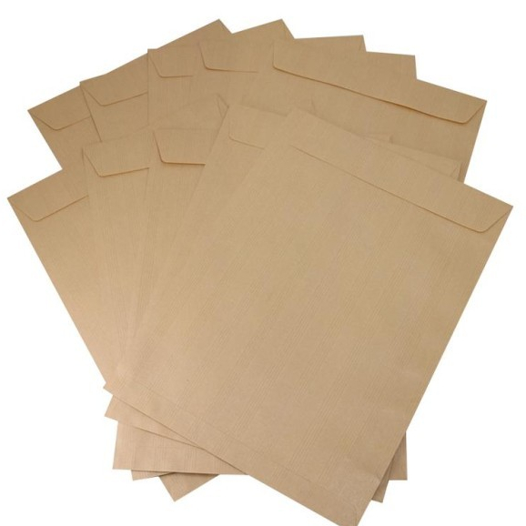 

1 PACK AMPLOP COKLAT POLOS AIRMAIL PAKAI TALI TANPA TALI UK BESAR 312 UK FOLIO/F4 310