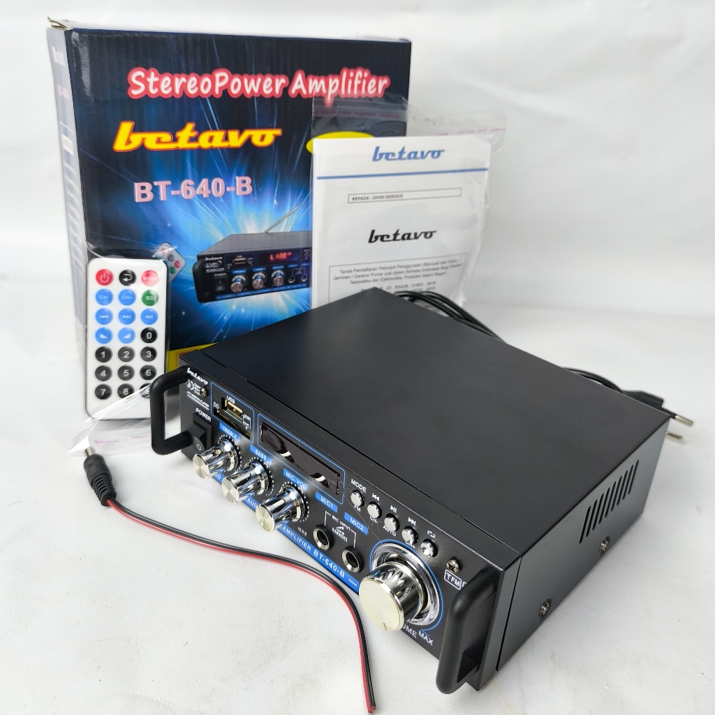 PROFESIONAL AMPLIFIER AMPLI MINI BETAVO BT 640 B STREO POWER AMPLIFIER Bass