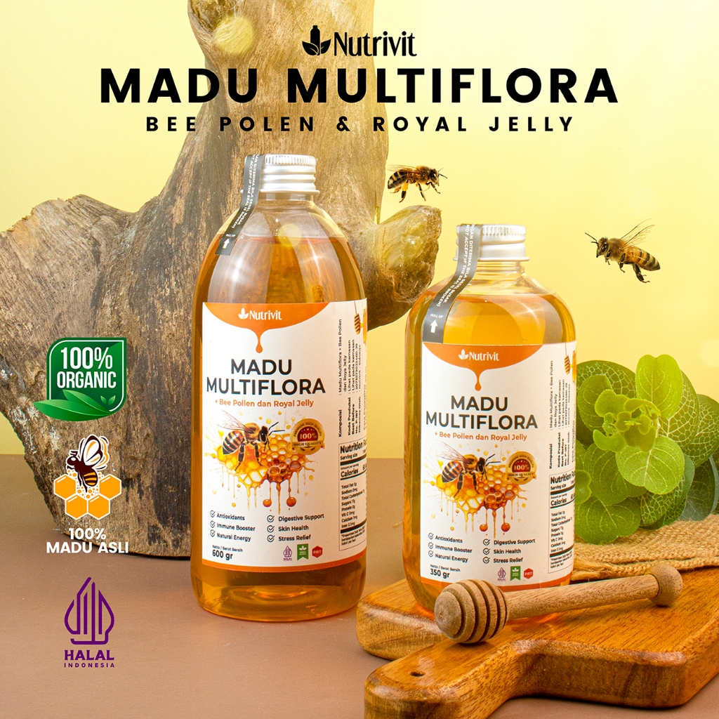 

Nutrivit - Madu Murni Multiflora 350gr Madu Asli Nektar Multiflora