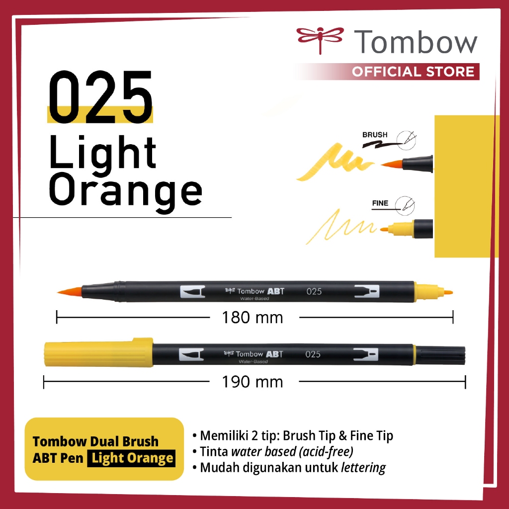 

Tombow Dual Brush ABT Pen Light Orange