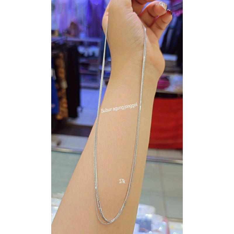 Kalung italy santa 17k mas putih