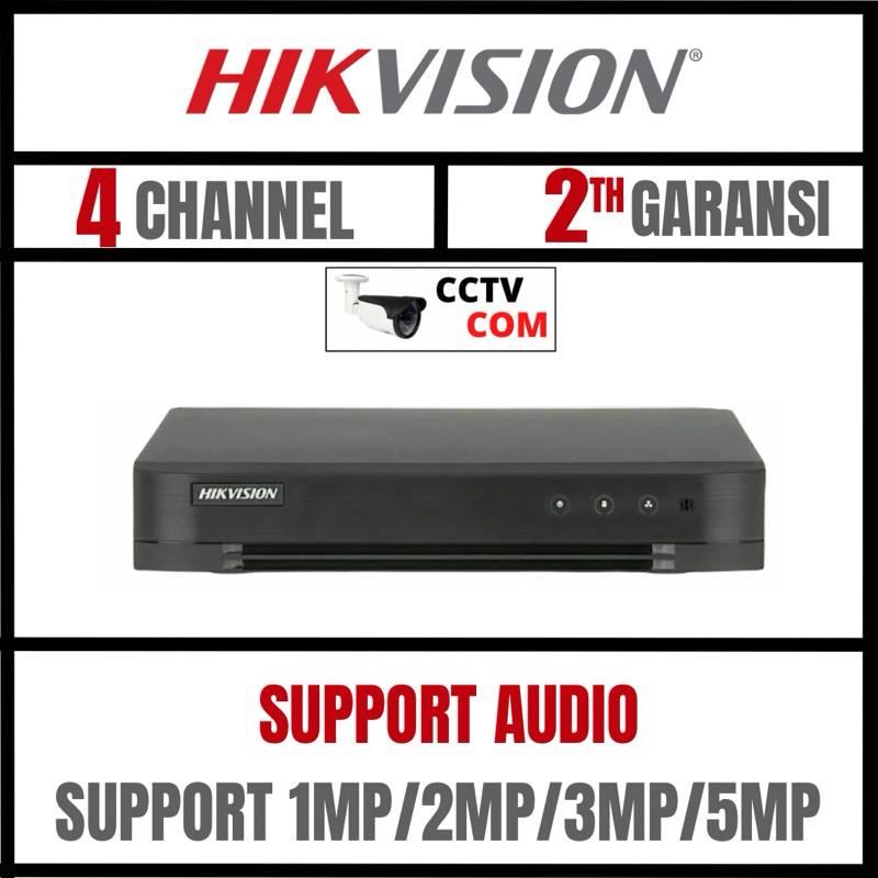 DVR 4 CHANNEL HIKVISION SUPPORT KAMERA 1MP 2MP 5MP