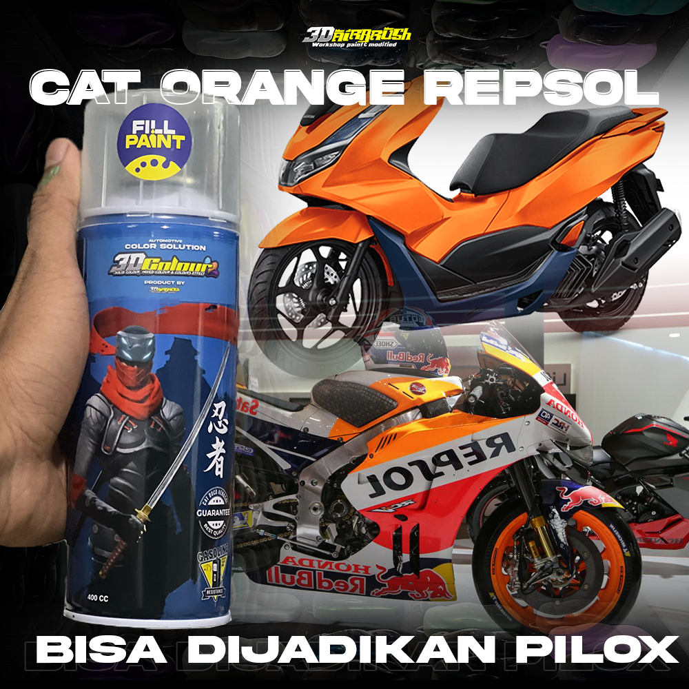 ( BISA DI JADIKAN PILOX ) CAT ORANGE REPSOL / CAT ORI HONDA REPSOL