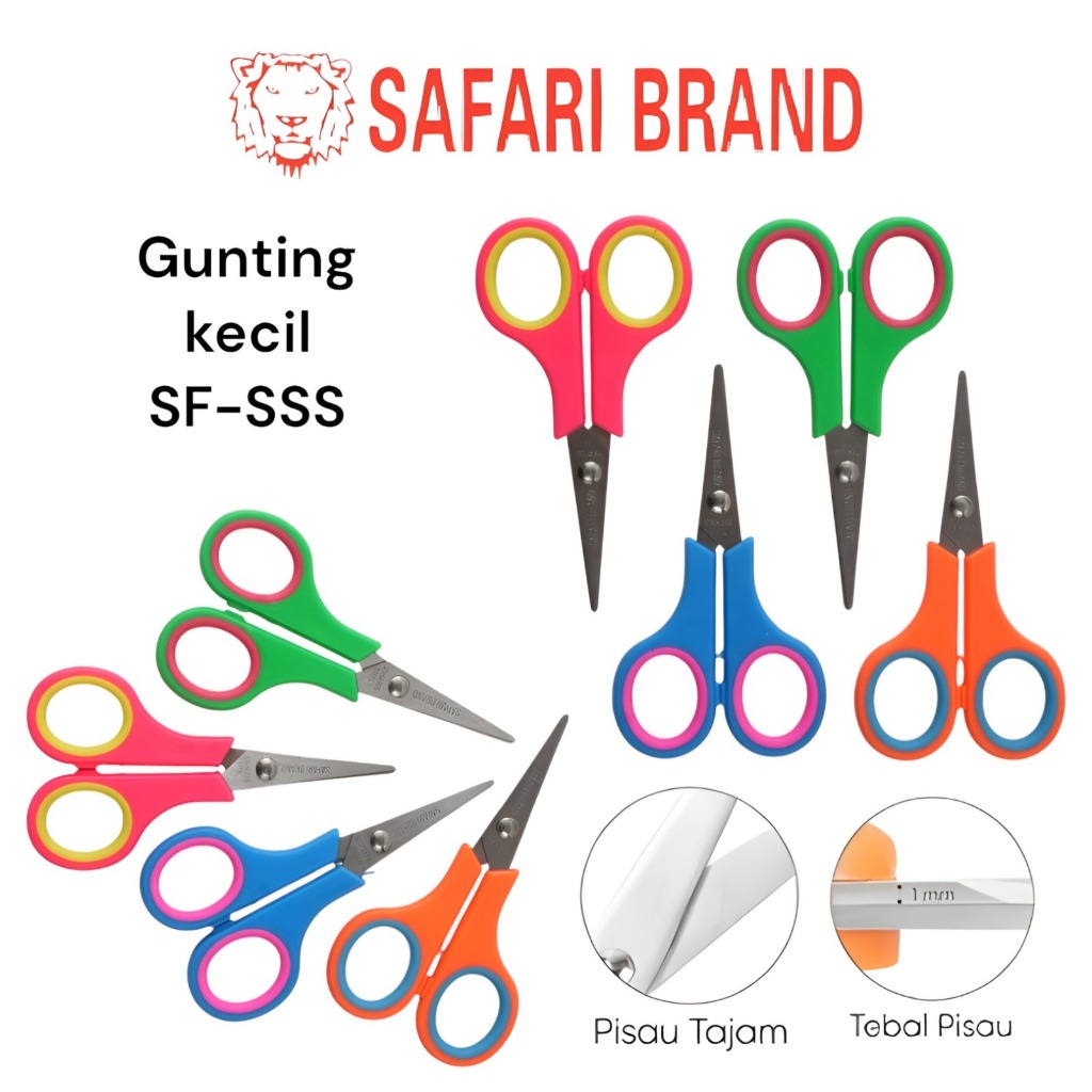 

(GUNTING KECIL - LUSIN) Gunting kertas stainless steel stenlis kecil grosir renteng renceng 1 lusin 12 pcs