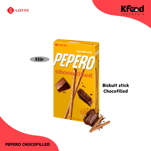 

Kfoodind - Lotte Choco Filled Pepero 32g Stick isi Coklat
