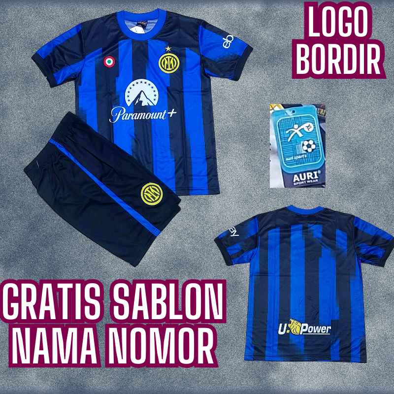 SETELAN BAJU BOLA ANAK INETRMILAN SETELAN SABLON NAMA ANAK BAJU BOLA INTER