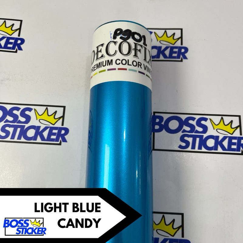 Sticker Light Blue candy - Stiker Biru Muda Mettalic Glossy - Skotlet Biru Relaxa Metalik Glosi