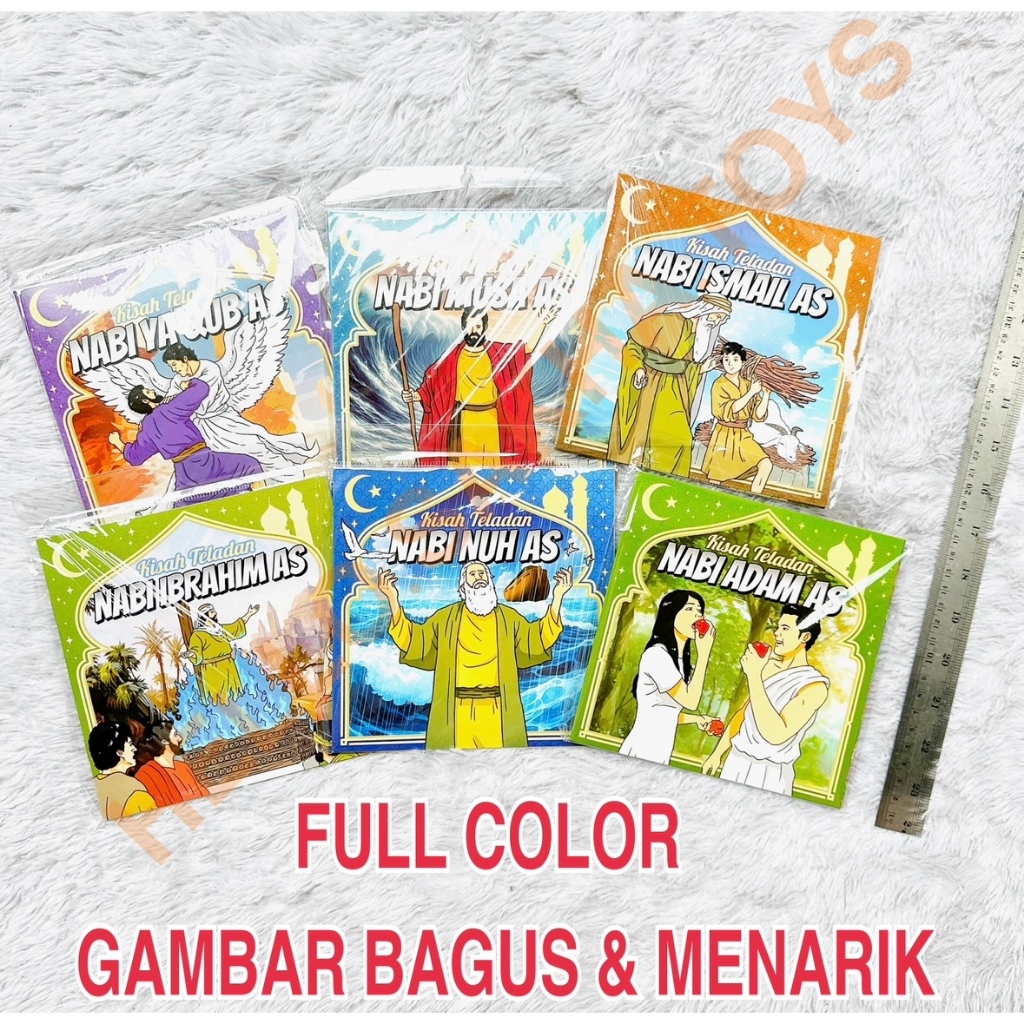 BUKU CERITA PARA NABI KOMIK BERWARNA FULL COLOR COLOUR BUKU CERITA BERGAMBAR BAGUS AGAMA EDUKASI ADA