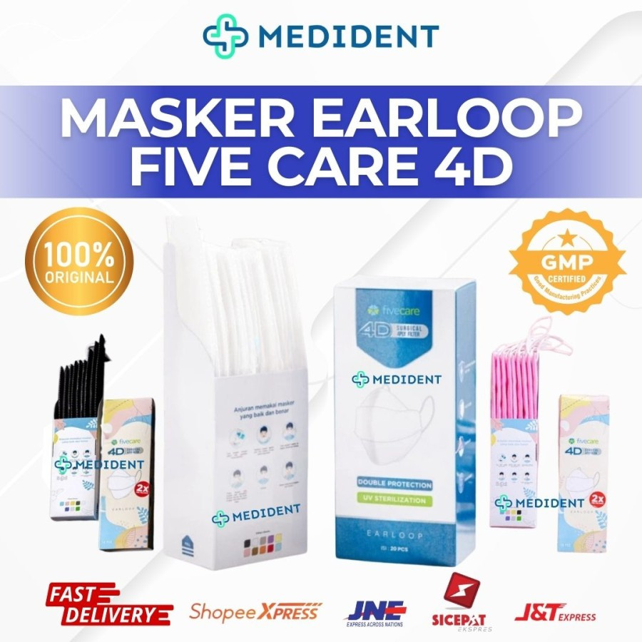 Masker Earloop Five Care 4D / Masker Five Care / Masker 4D Five Care
