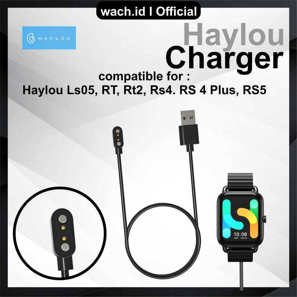 Charger Haylou smartwatch 2 pin