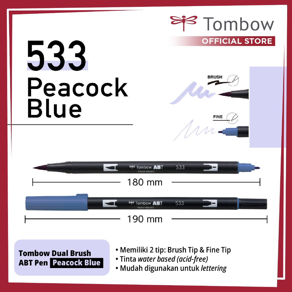 

Tombow Dual Brush ABT Pen Peacock Blue