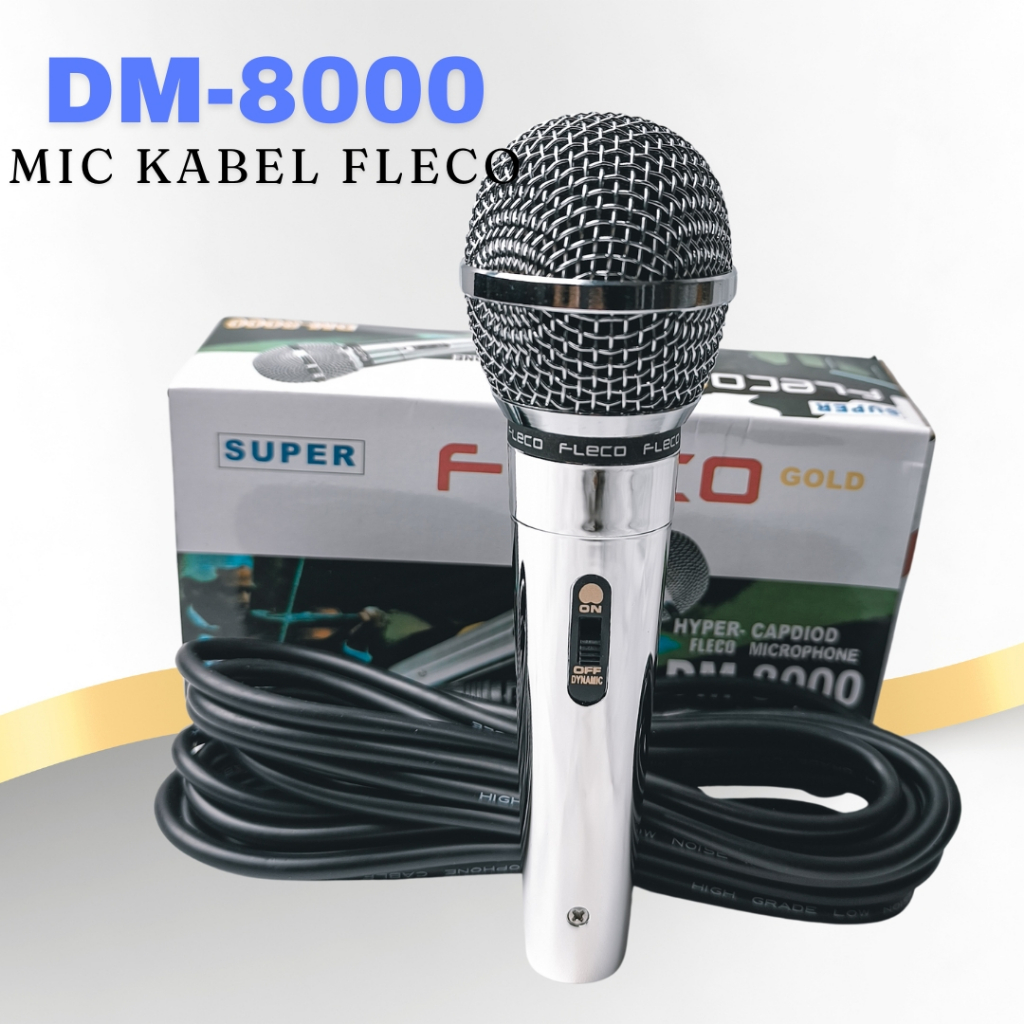 Mic Kabel Fleco DM-8000 Gold Hypercapdioid Kabel 5 Meter / Mic Kabel 5 Meter Silver