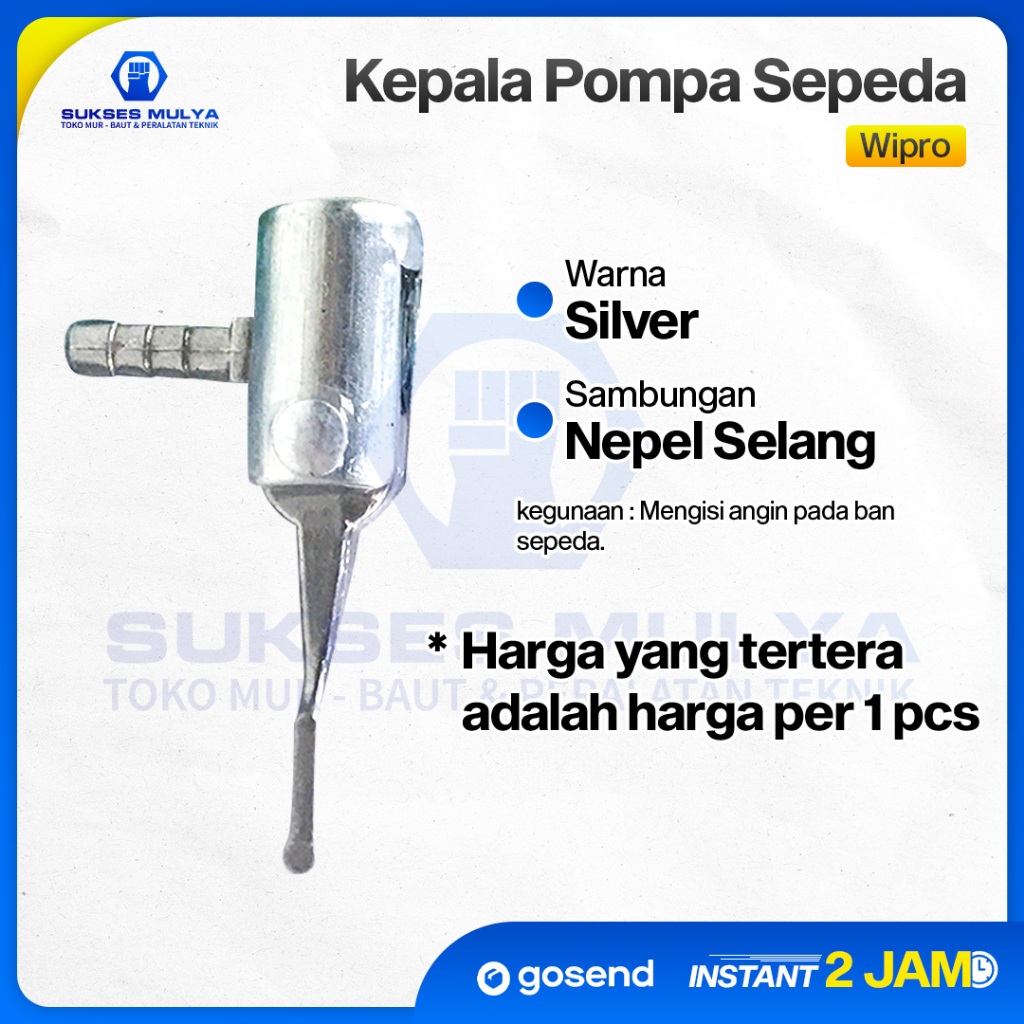 COP POMPA BAN WIPRO 2 PCS BAN LIPAT BESI/KEPALA COP NEPEL POMPA