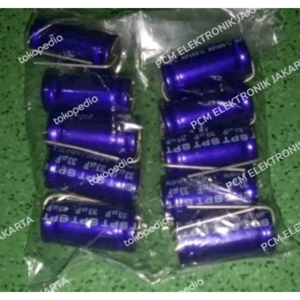 RE2638 elco nonpolar non bi polar bipolar np bp 33uf 33 uf 100v 100volt by PCM LTC GLODOK