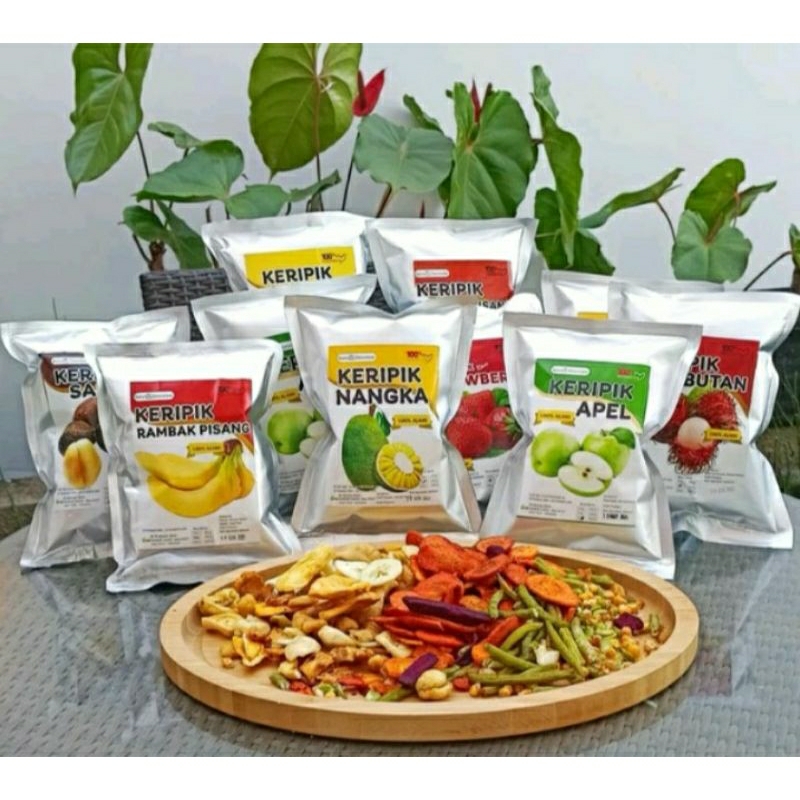 

keripik buah /kerupuk buah random 10 bungkus