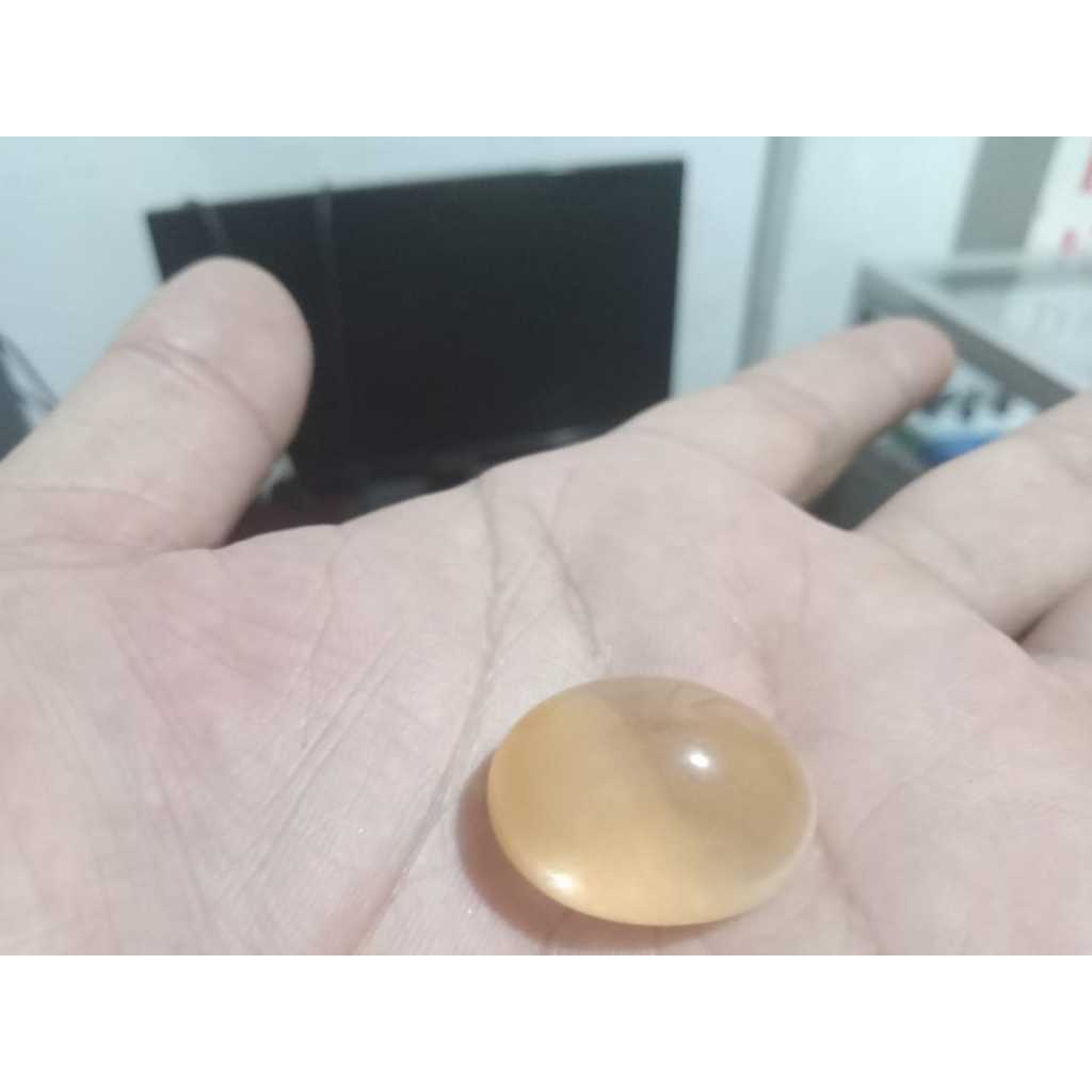 Batu Akik Kecubung Serat Emas Dimensi Liontin 34 x 26 x 10