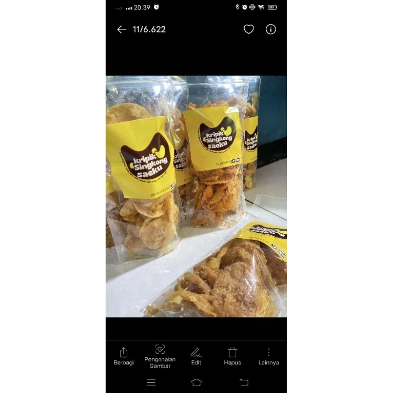 

Makanan ringan cemilan sehat kripik singkong crispy