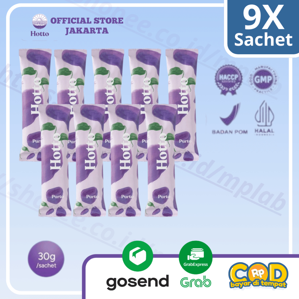 

[FLASH SALE] 9 Sachet(Travel Pack) Hotto Purto Official Jakbar Multigrain 100% Original HALAL & BPOM