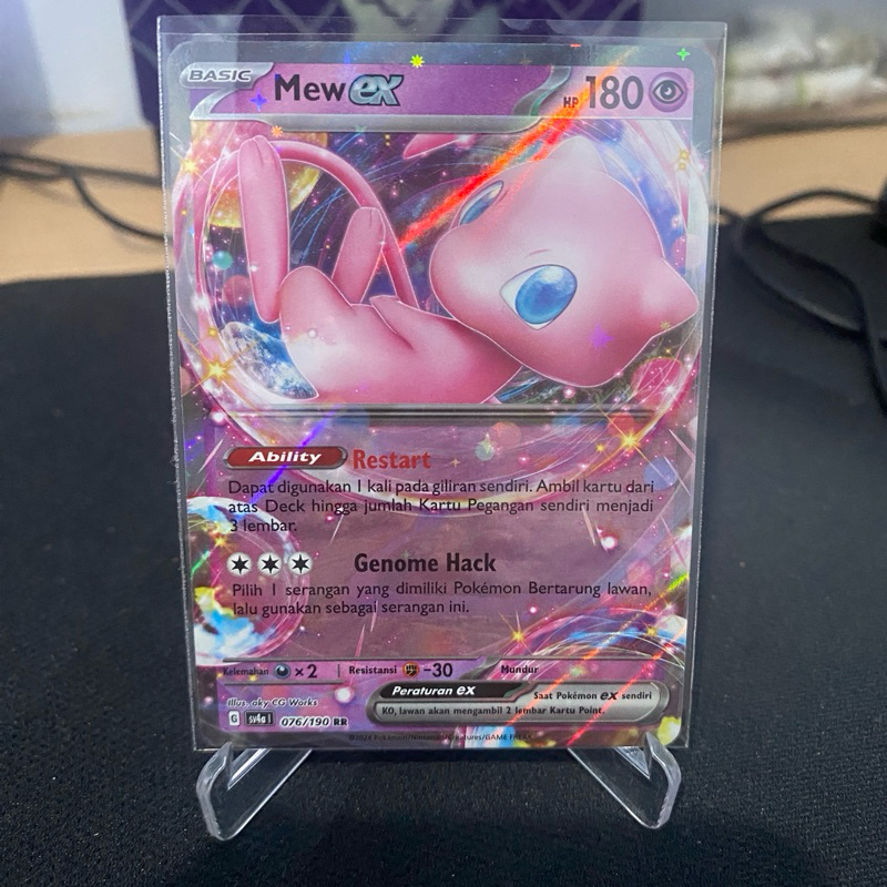 Mew EX RR 076/190 Holo Foil sv4a TCG Pokemon Harta Berkilau Indonesia